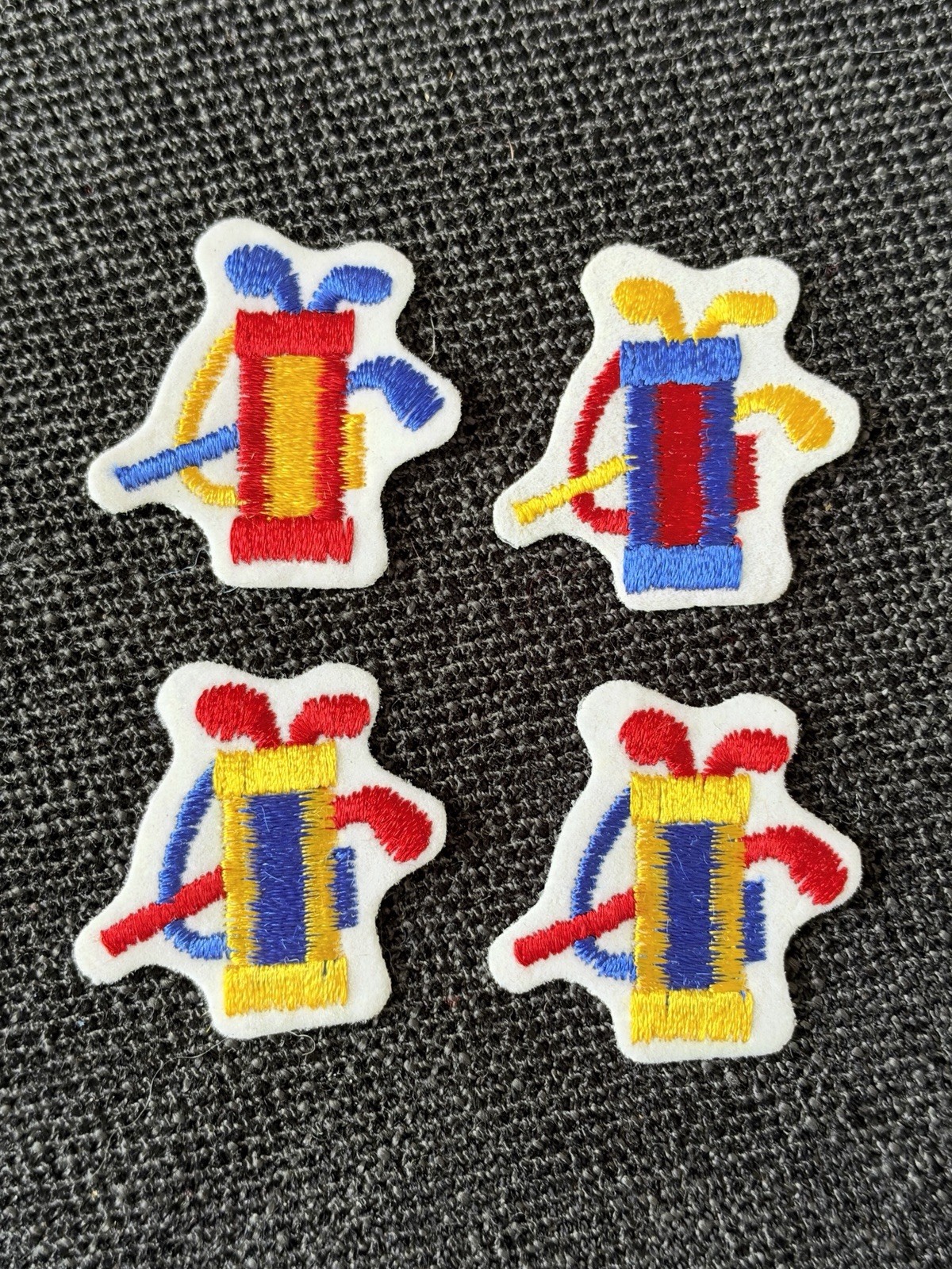 Vintage 1970s Golf Sport Bag Clubs Embroidered Iron-On Patches Lot