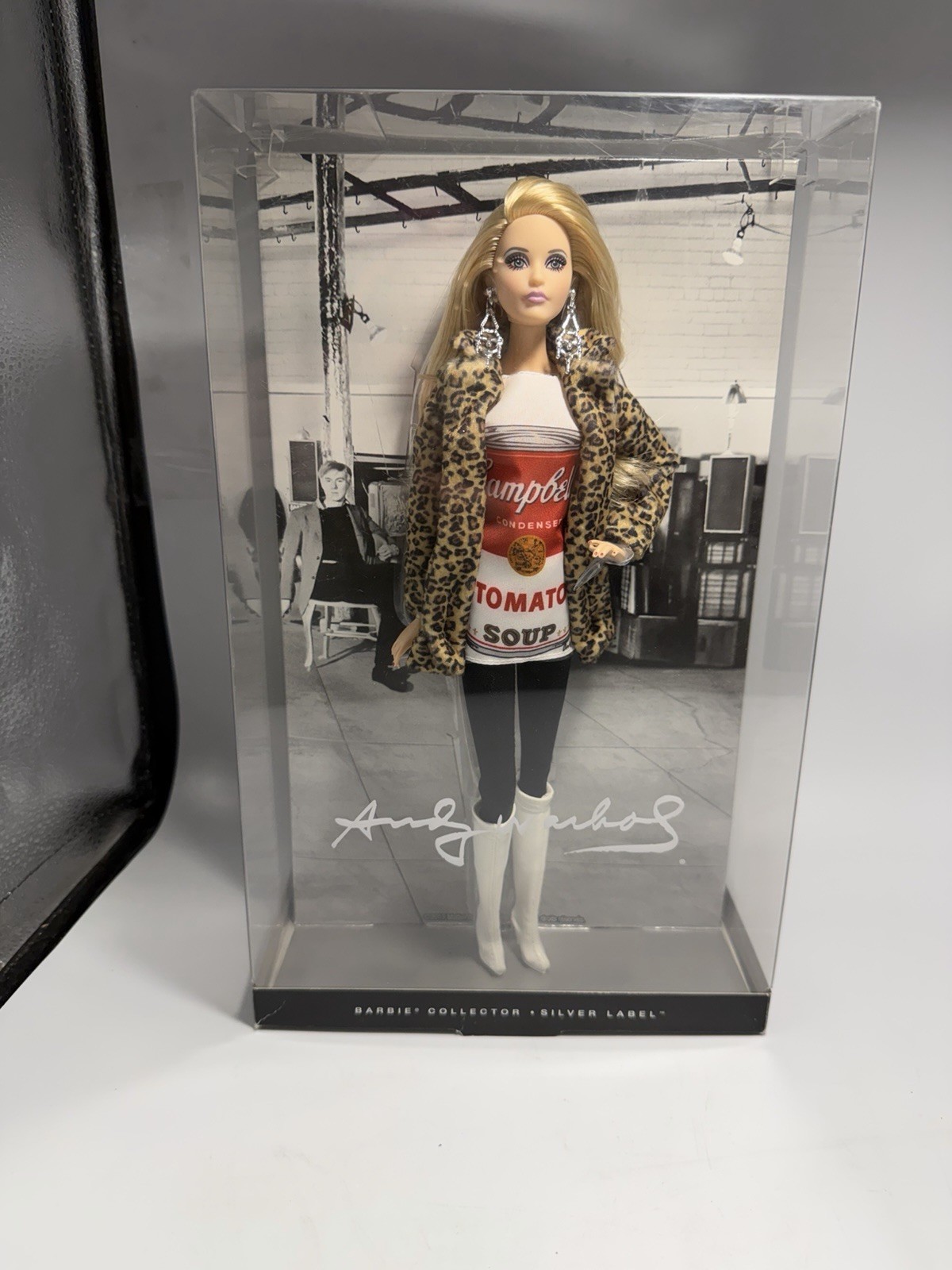 Barbie Andy Warhol Campbell\'s Soup Doll Silver Label Collector Mattel DKN04