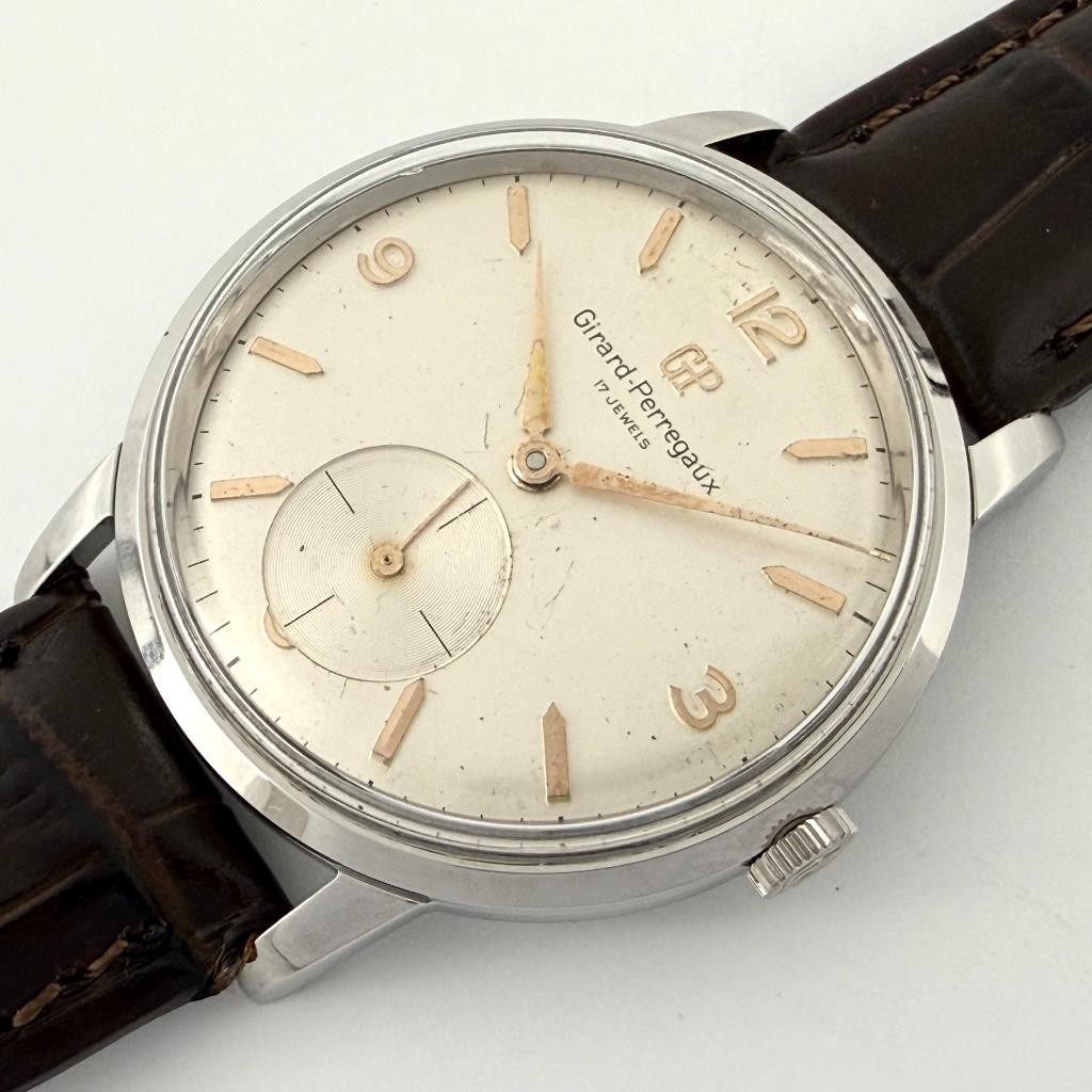 NO TARIFFS VINTAGE GIRARD PERREGAUX ORIGINAL DIAL MANUAL WIND OVERSIZED WATCH