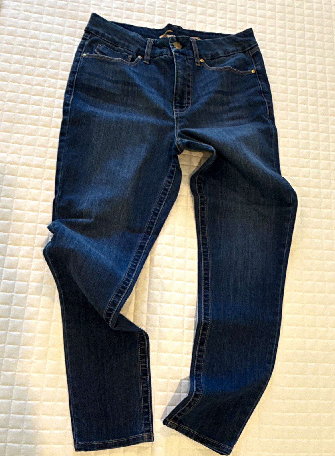Seven7 Women\'s High Rise Skinny Jeans Blue Dark Wash Denim Stretch 5-Pocket Seven7 Women\'s High Rise Skinny Jeans Blue Dark Wash Denim Stretch 5-Pocket