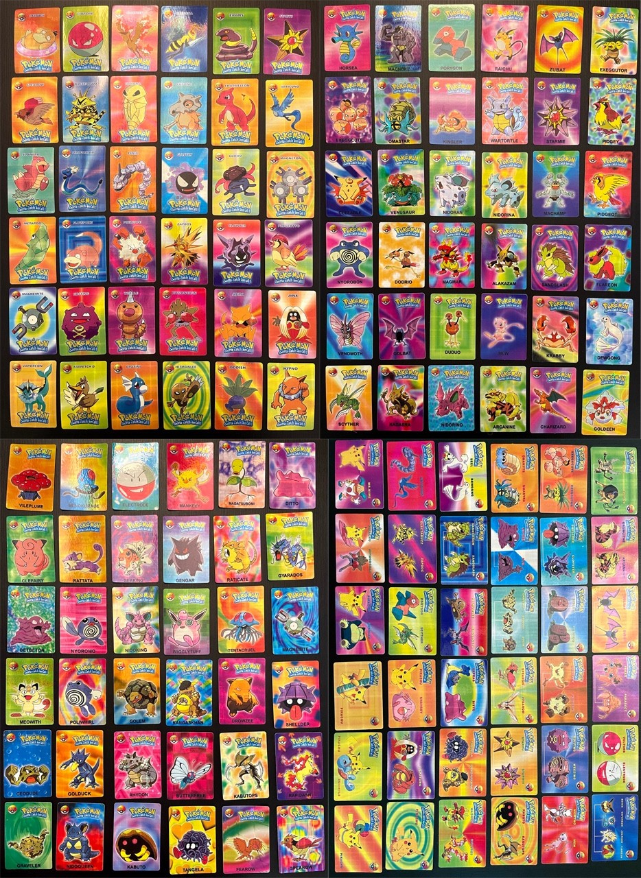 1999 Pokemon Vintage Pocket Monsters Vending Prism 144pcs 1999 Pokemon Vintage Pocket Monsters Vending Prism 144pcs