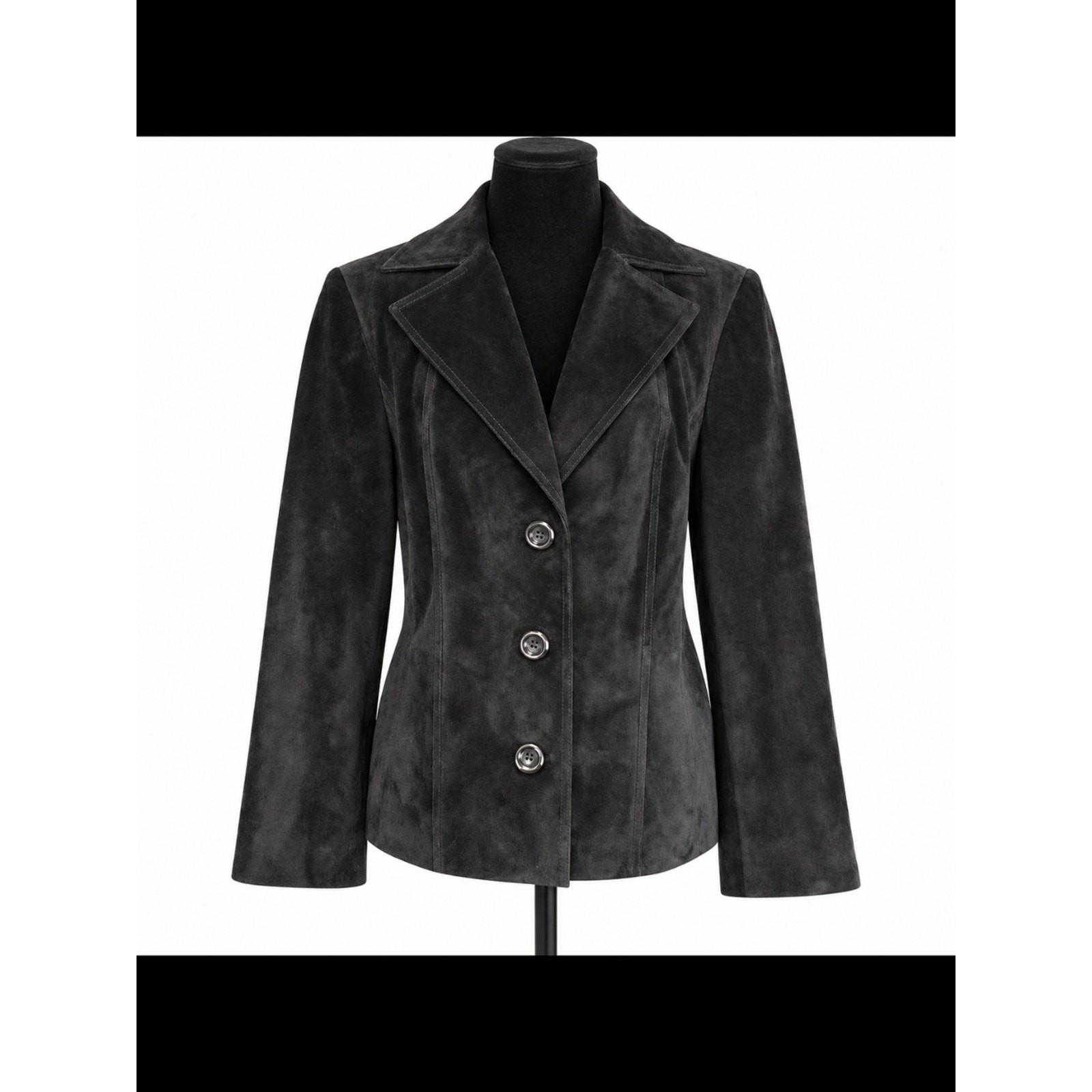 Vintage Preston & York Genuine Suede Leather Blazer Jacket M Charcoal Black 90s Vintage Preston & York Genuine Suede Leather Blazer Jacket M Charcoal Black 90s