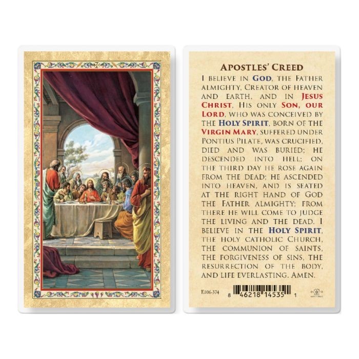 Apostles Creed - Laminated Holy Card 106-374 Apostles Creed - Laminated Holy Card 106-374
