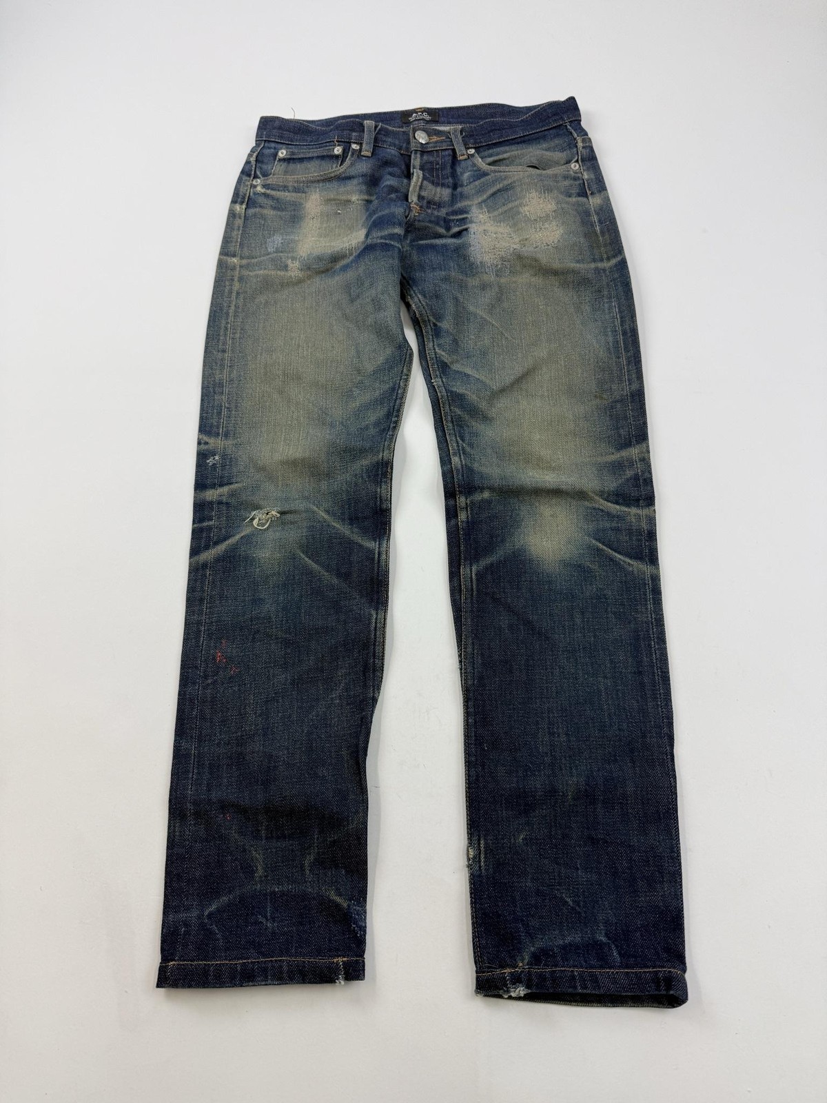 A.P.C. Petit Standard Jeans Mens 29x30 Blue Slim Straight Selvage Butler