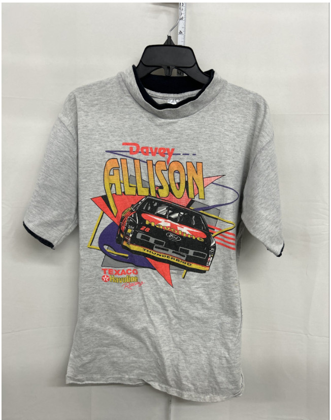Vintage Davey Allison #28 Texaco Havoline NASCAR Racing T-Shirt L Four Seasons