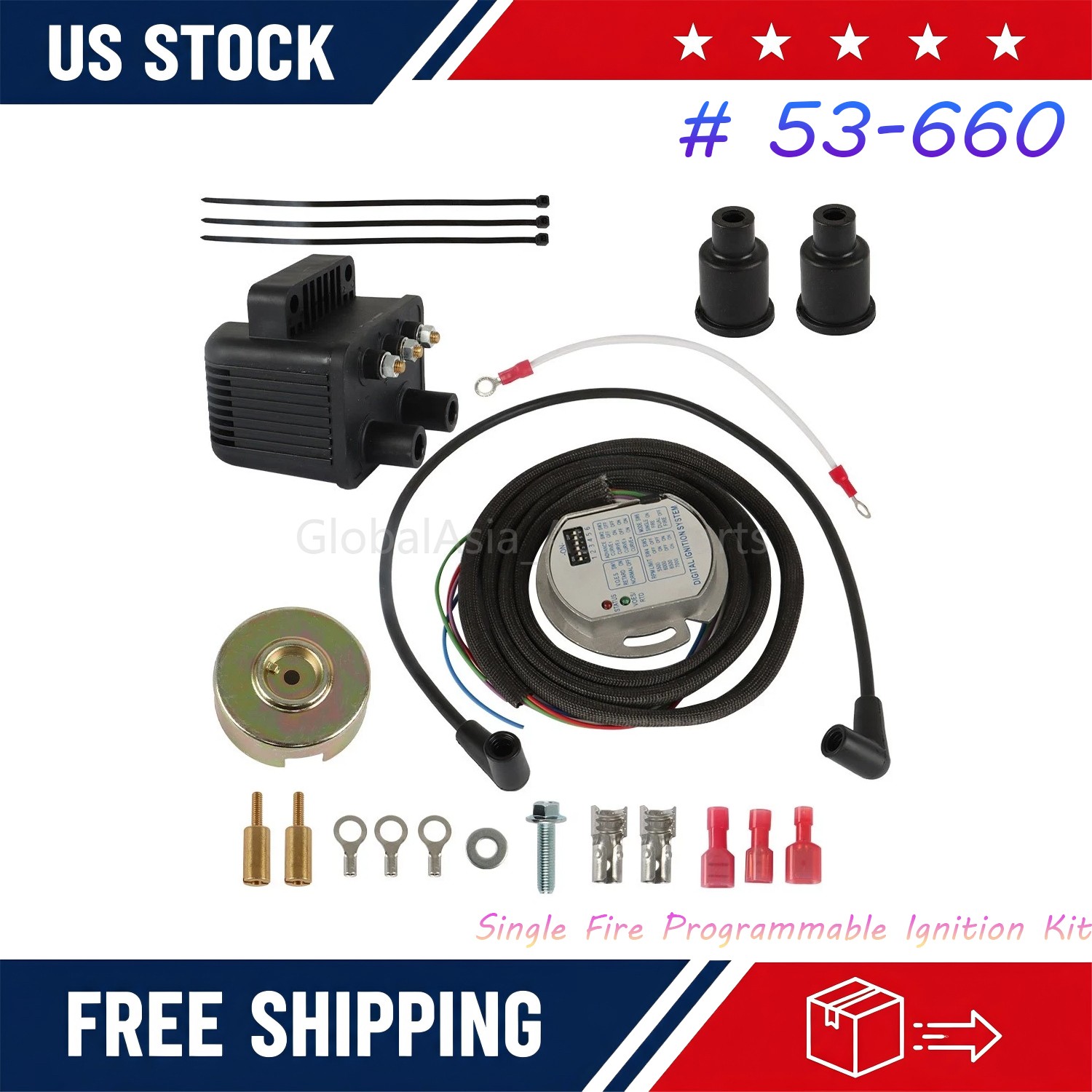 NEW 53-660 Ultima Single Fire Programmable Ignition Kit For Big Twin Evo 53-644 NEW 53-660 Ultima Single Fire Programmable Ignition Kit For Big Twin Evo 53-644