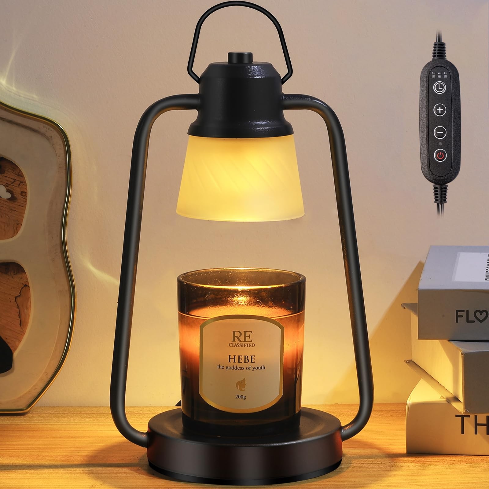 Candle Warmer Lamp Dimmable Timer: Electric Metal Down Light Heat Melting Wax Ca
