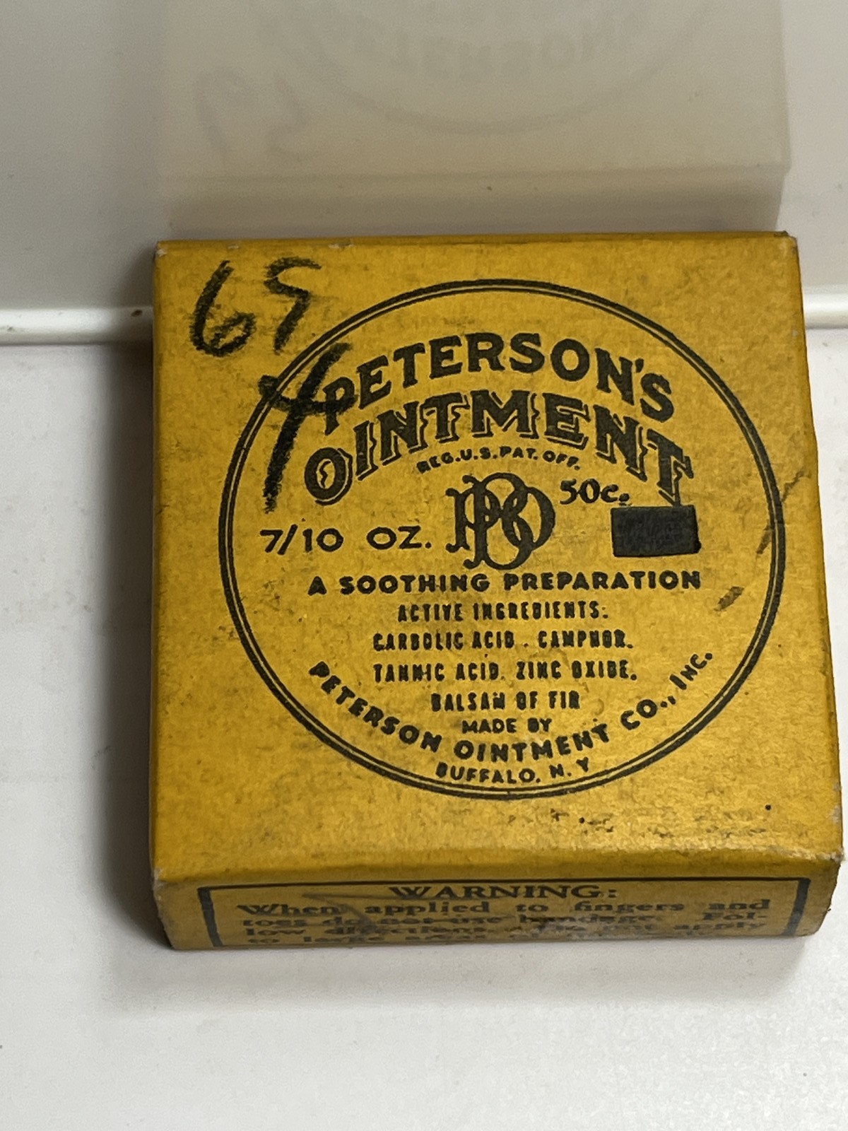 Vintage Peterson's Ointment Box w/Tin Antique Apothecary Pharmacutical Vintage Peterson's Ointment Box w/Tin Antique Apothecary Pharmacutical