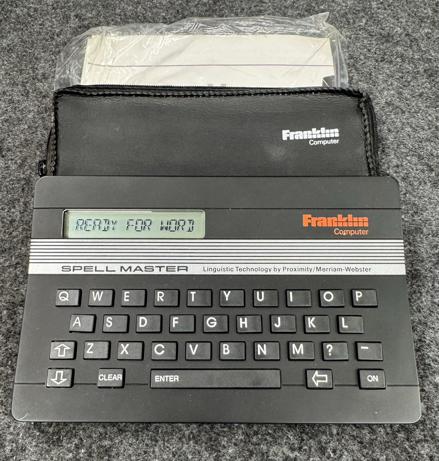 Vintage Franklin Computer Spell Master SA-103 ~ NEW CONDITION w/ Case & Manual