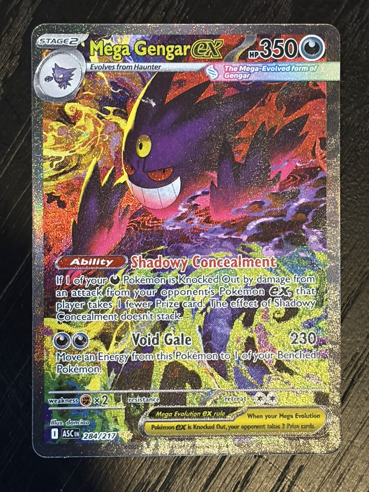 Mega Gengar Ex 284/217 Special Illustration Rare Pokemon 2026 Ascended Heroes Mega Gengar Ex 284/217 Special Illustration Rare Pokemon 2026 Ascended Heroes