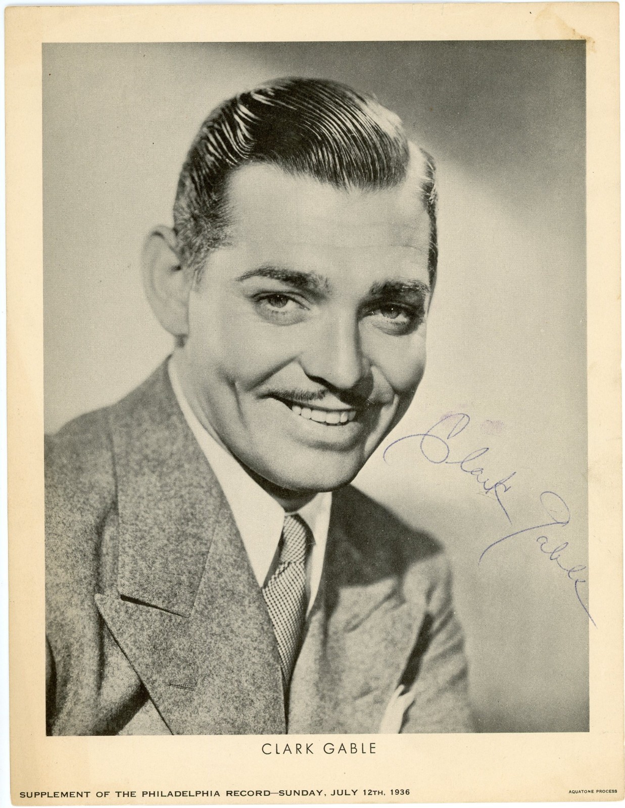 Clark Gable ~ Signed Autographed Vintage 1930's Photo King of Hollywood~ JSA LOA