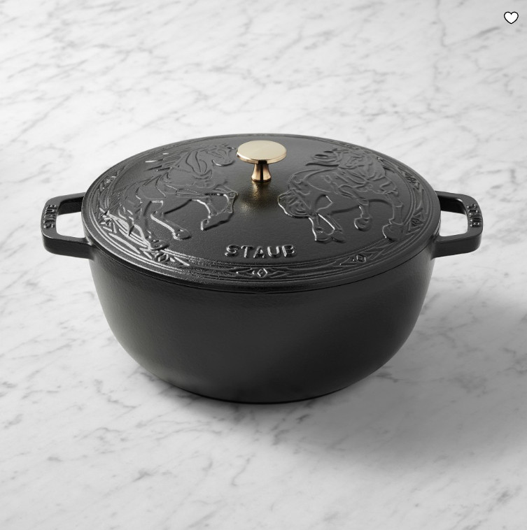 Staub Enameled Cast Iron Essential French Oven with Horse Lid, 5-Qt Staub Enameled Cast Iron Essential French Oven with Horse Lid, 5-Qt
