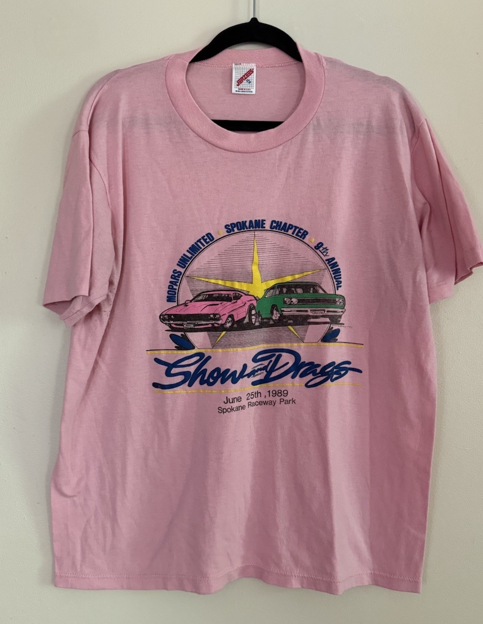 Vintage 1989 Mopars Unlimited Spokane Show & Drags T Shirt XL Vintage 1989 Mopars Unlimited Spokane Show & Drags T Shirt XL