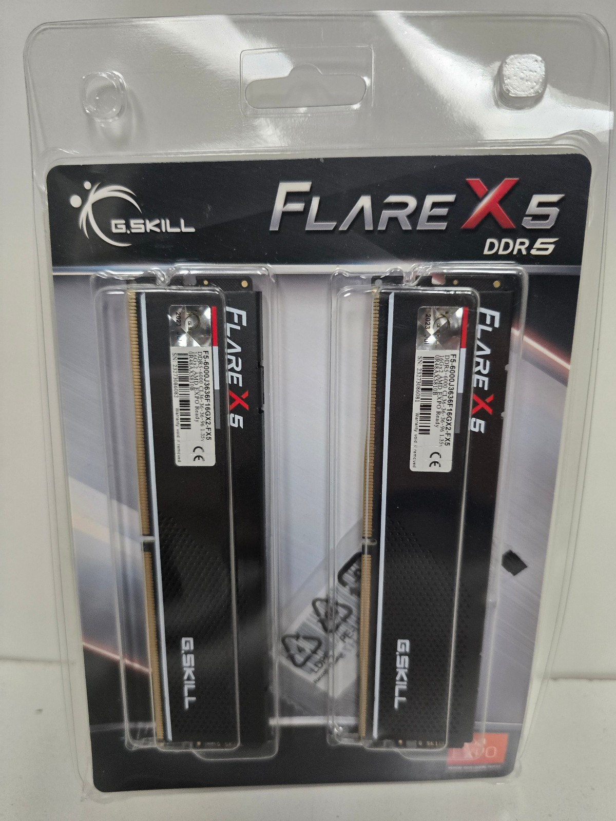 G.Skill Flare X5 Series 32GB (2 x 16GB) DDR5-6000 PC5-48000 CL36 Dual Channel G.Skill Flare X5 Series 32GB (2 x 16GB) DDR5-6000 PC5-48000 CL36 Dual Channel