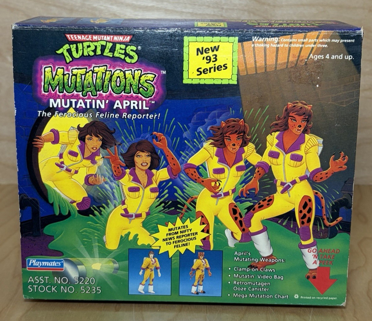 Mutatin April Teenage Mutant Ninja Turtles 1993 TMNT Playmates Sealed Box Rare Mutatin April Teenage Mutant Ninja Turtles 1993 TMNT Playmates Sealed Box Rare