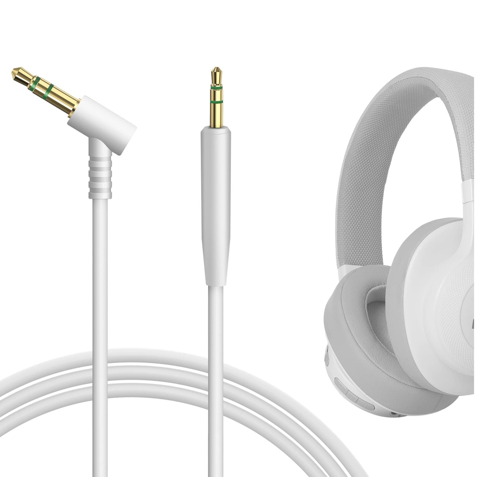 2.5mm to 3.5mm Replacement Audio Cable for Compatible Headphones