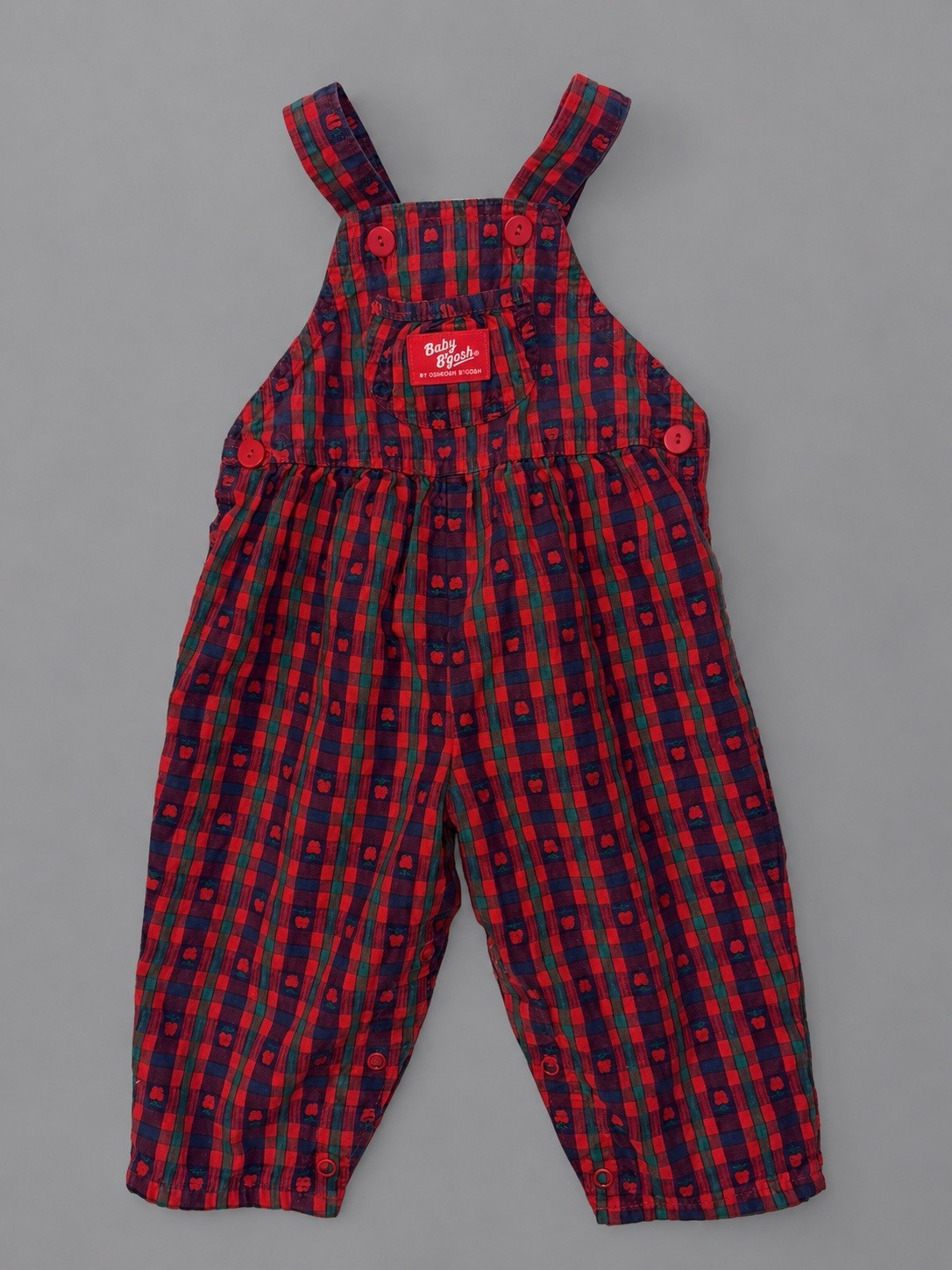 Vintage Oshkosh 90's RARE 18M Vestbak Plaid Apple Overalls Made in USA Vintage Oshkosh 90's RARE 18M Vestbak Plaid Apple Overalls Made in USA