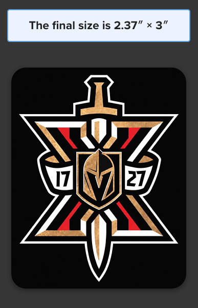 NHL VGK Vegas Golden Knights - SEASON X 10th Anniversary Matte Vinyl Sticker 3 NHL VGK Vegas Golden Knights - SEASON X 10th Anniversary Matte Vinyl Sticker 3