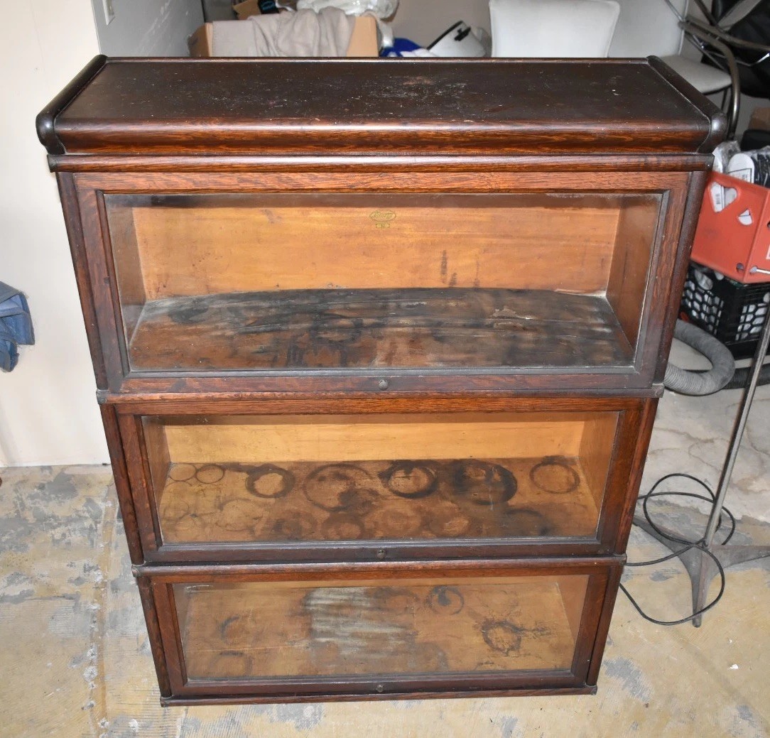 Antique Macey Barrister Bookcase 3 Stack Oak Sectional Glass Door Lawyer Antique Macey Barrister Bookcase 3 Stack Oak Sectional Glass Door Lawyer
