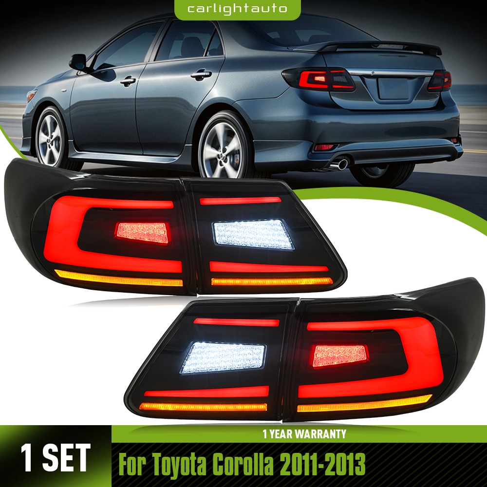 Pair Smoked LED Tail Light For Toyota Corolla 2011 2012 2013 Rear Lamp Assembly Pair Smoked LED Tail Light For Toyota Corolla 2011 2012 2013 Rear Lamp Assembly