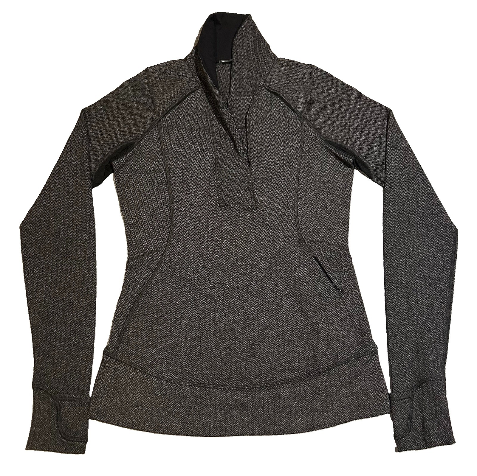 Lululemon Cowl Neck 1/4 Zip Bushed Fleece Slim Pullover Sweater Women’s 8 Gray Lululemon Cowl Neck 1/4 Zip Bushed Fleece Slim Pullover Sweater Women’s 8 Gray