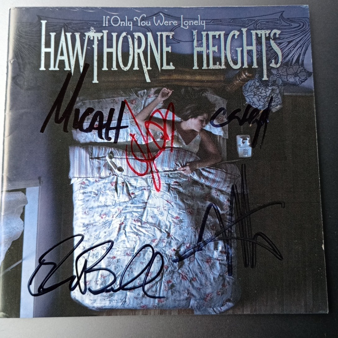 Hawthorne Heights Signed If Only You Were Lonely Record Full Band Autograph COA