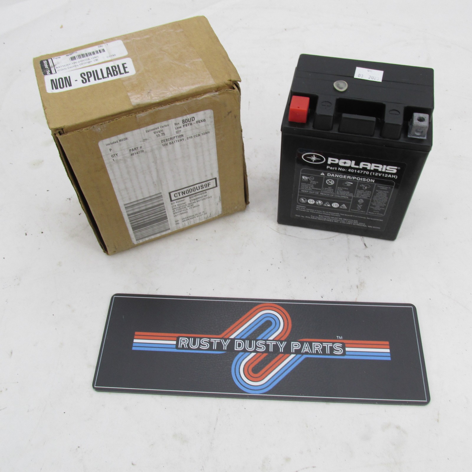 Polaris OEM NOS 12V 12AH 210CCA Victory Indian AGM Battery 4014770