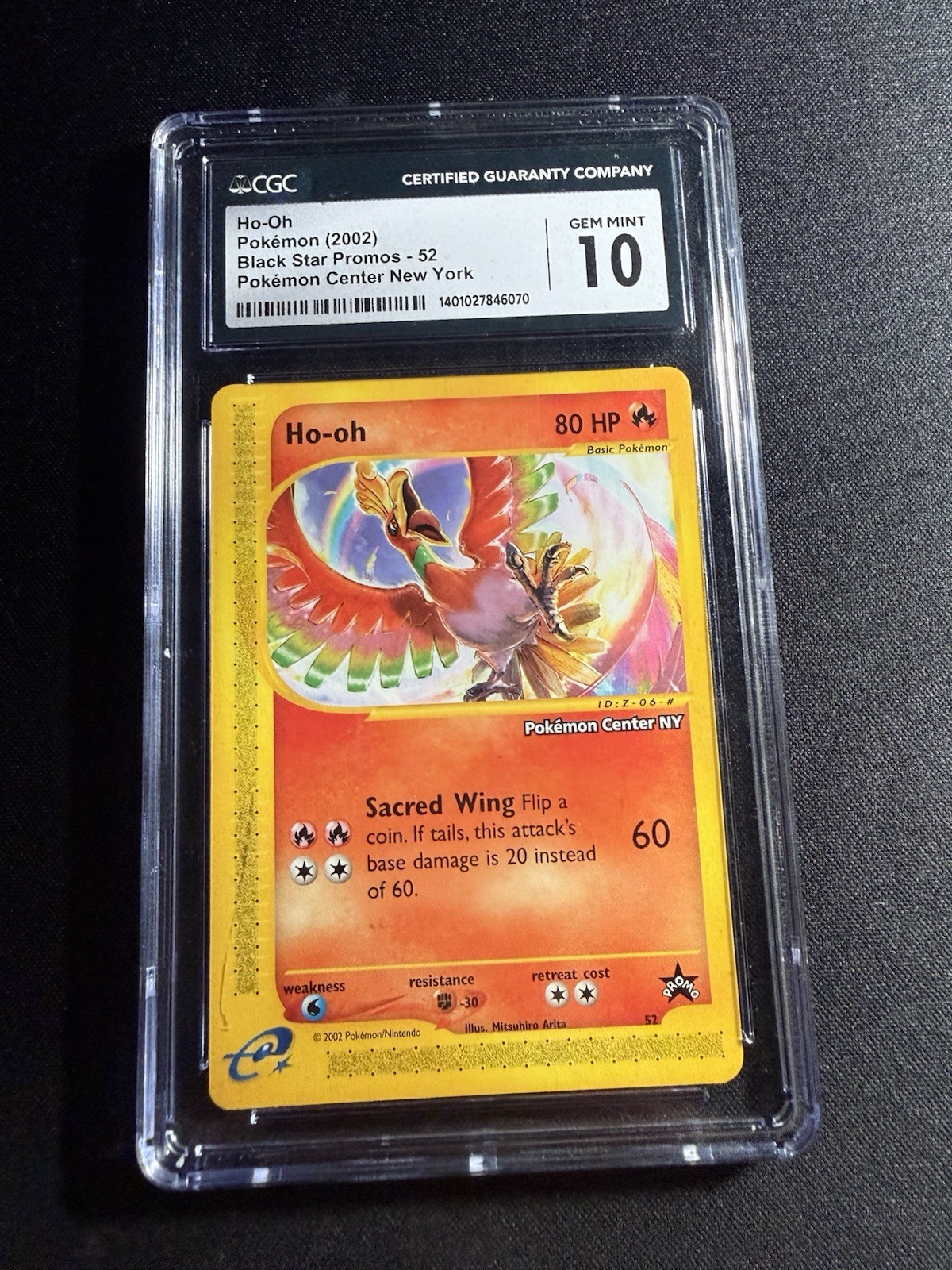 Pokemon Center Mint Promo CGC 10 Ho-oh 52 black star New York Pokemon Center Mint Promo CGC 10 Ho-oh 52 black star New York