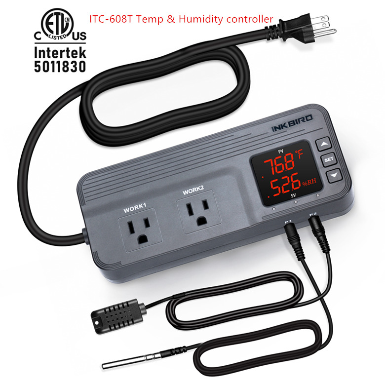 1800W Temperature Humidity Sensor Controller Humidistats Thermostats ITC-608T CF