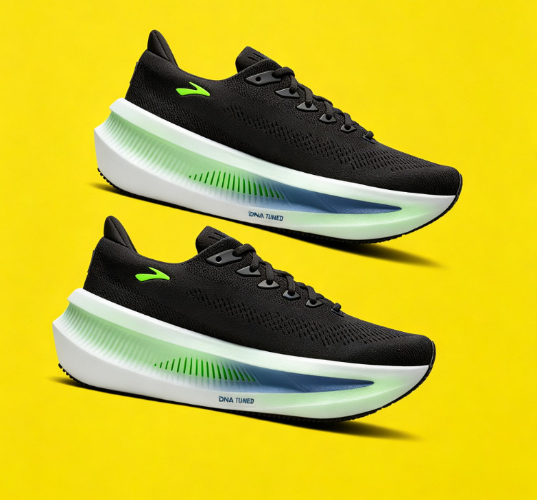 Men Brooks Glycerin Max 2 Running Shoe Black Green