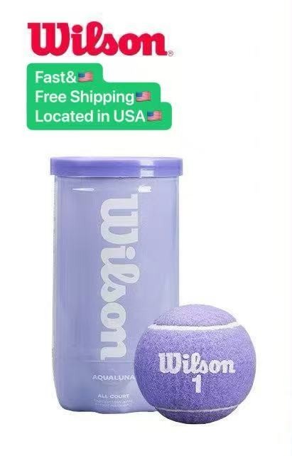 2 Pcs ( 1 CAN ) WILSON INTRIGUE PURPLE Tennis Balls, High Elastic Training Balls 2 Pcs ( 1 CAN ) WILSON INTRIGUE PURPLE Tennis Balls, High Elastic Training Balls
