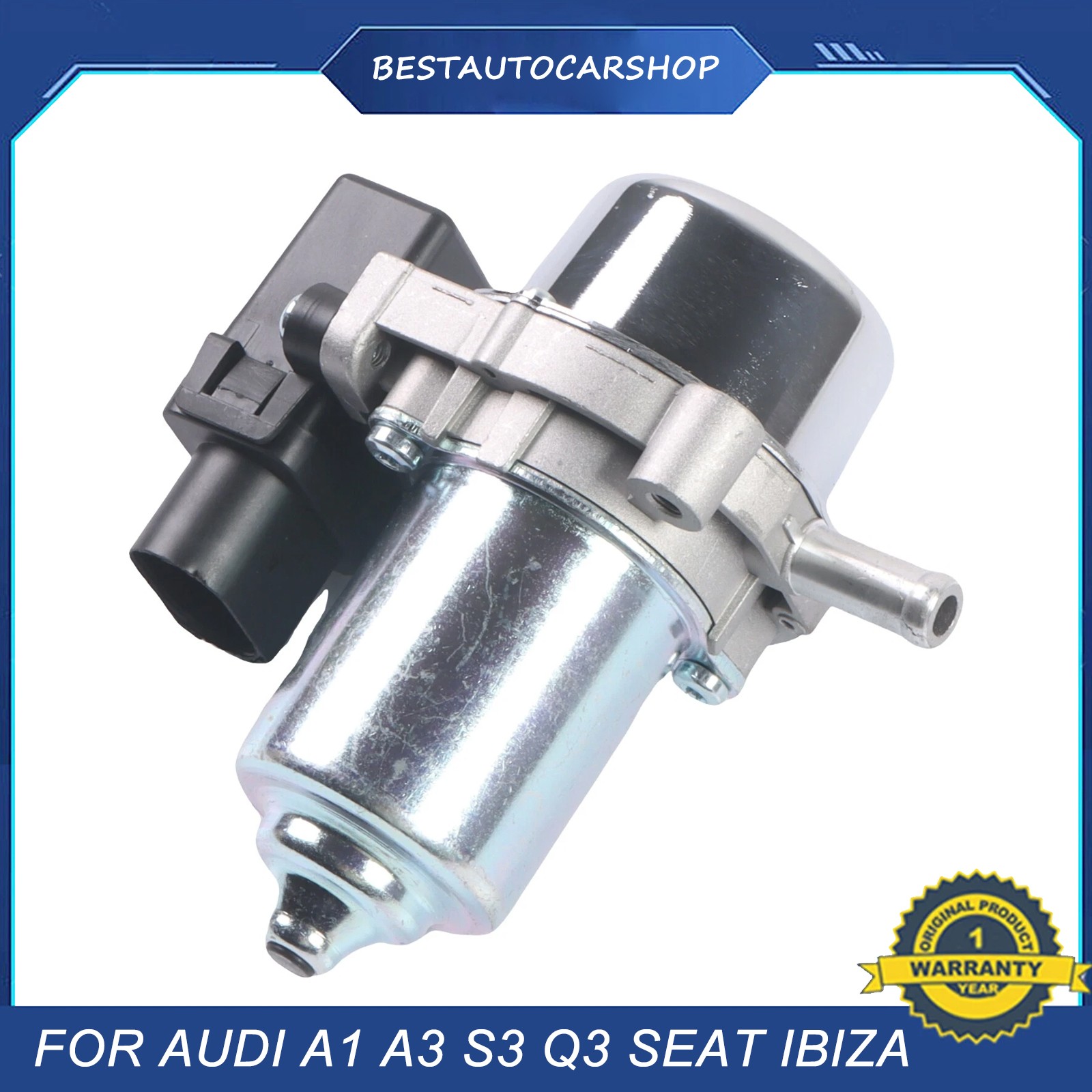 1X Electric Brake Booster Vacuum Pump for Audi A1 A3 S3 Q3 SEAT Ibiza 1J0612181B