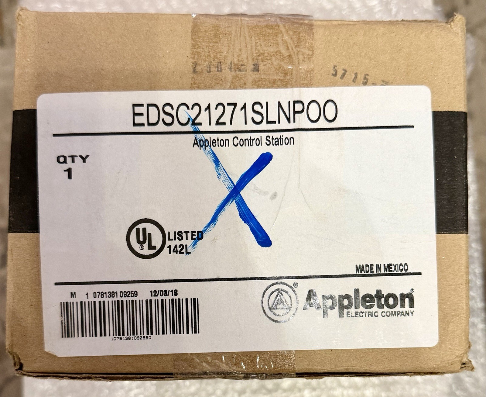 NEW APPLETON Contender Series EDSC21271 SLNPOO Control Station -FREE SHIPPING-