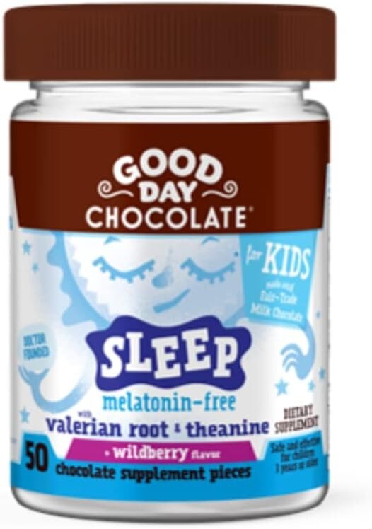 Good Day Chocolate, Kids Sleep Valerian Root Theanine Melatonin Free Wildberry Good Day Chocolate, Kids Sleep Valerian Root Theanine Melatonin Free Wildberry