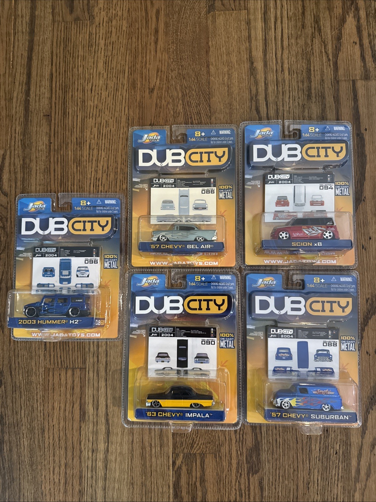 Jada Toys Dub City 1:64 Scale Lot of 5 Diecast Cars New In Package Jada Toys Dub City 1:64 Scale Lot of 5 Diecast Cars New In Package