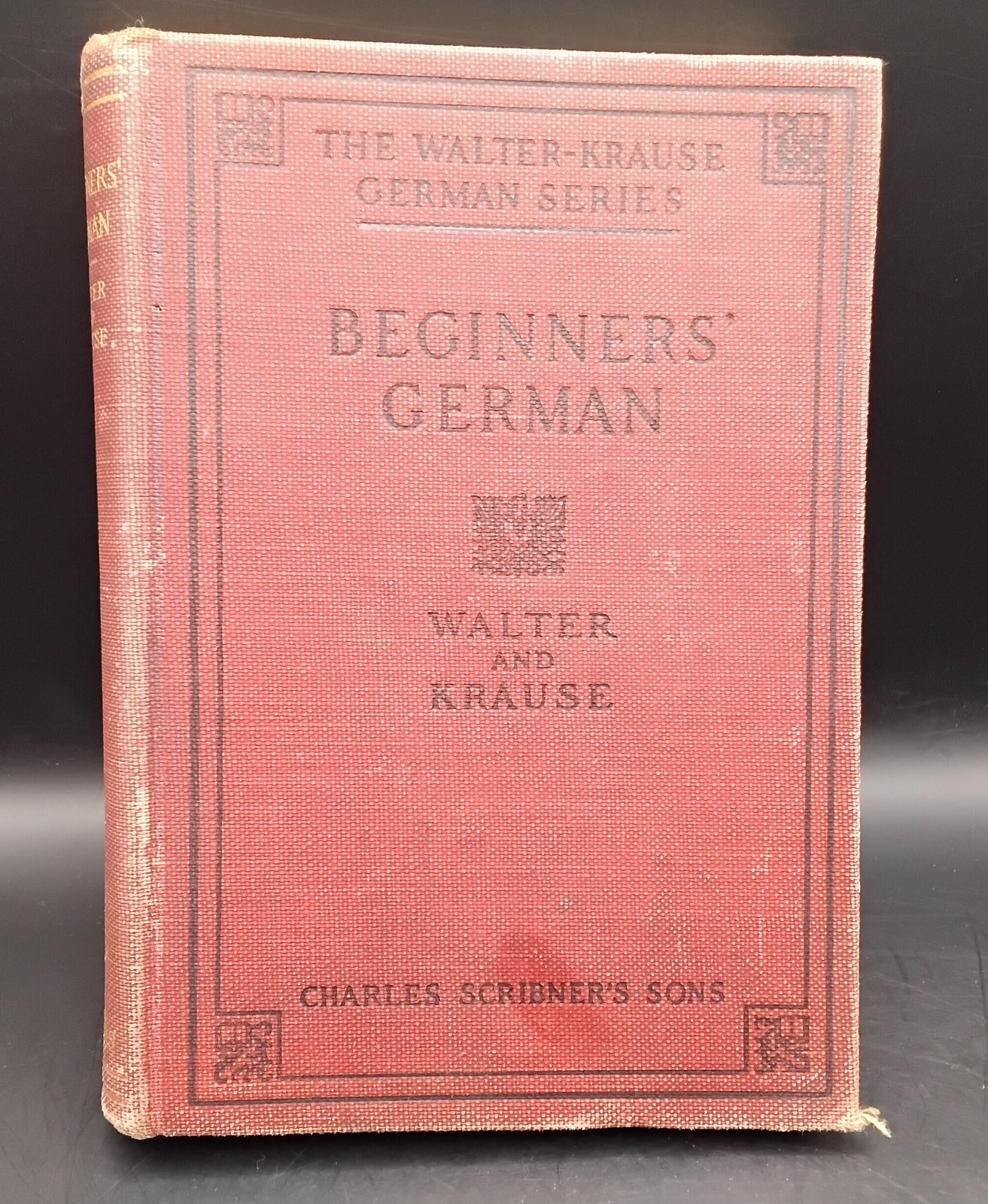 (Box3) Antique 1912 Beginner\'s German Textbook walter & Kraus