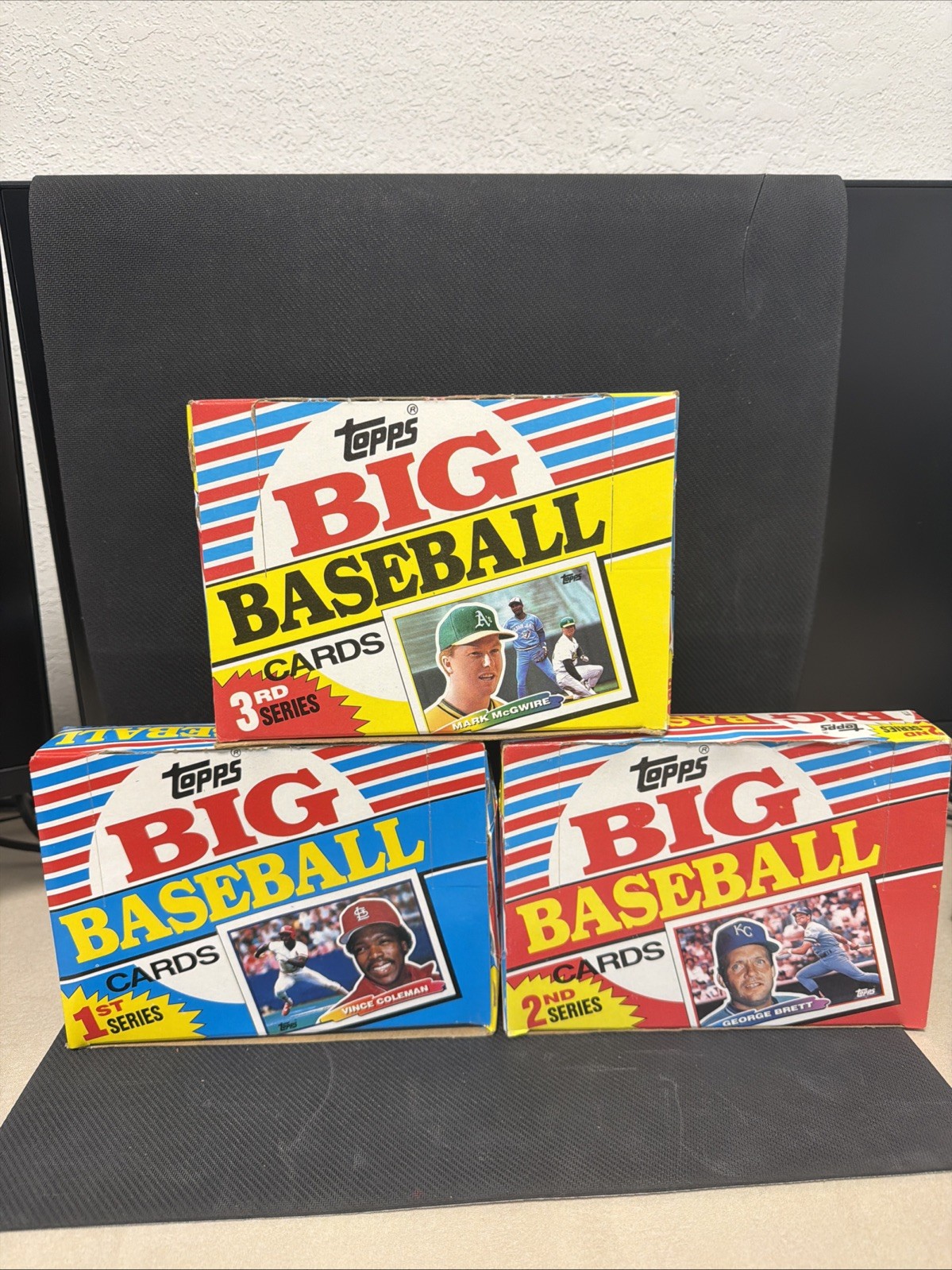 1988 Topps Big Baseball Cards 1st 2nd & 3 Series Wax Boxes ~ Beautiful Shape 1988 Topps Big Baseball Cards 1st 2nd & 3 Series Wax Boxes ~ Beautiful Shape