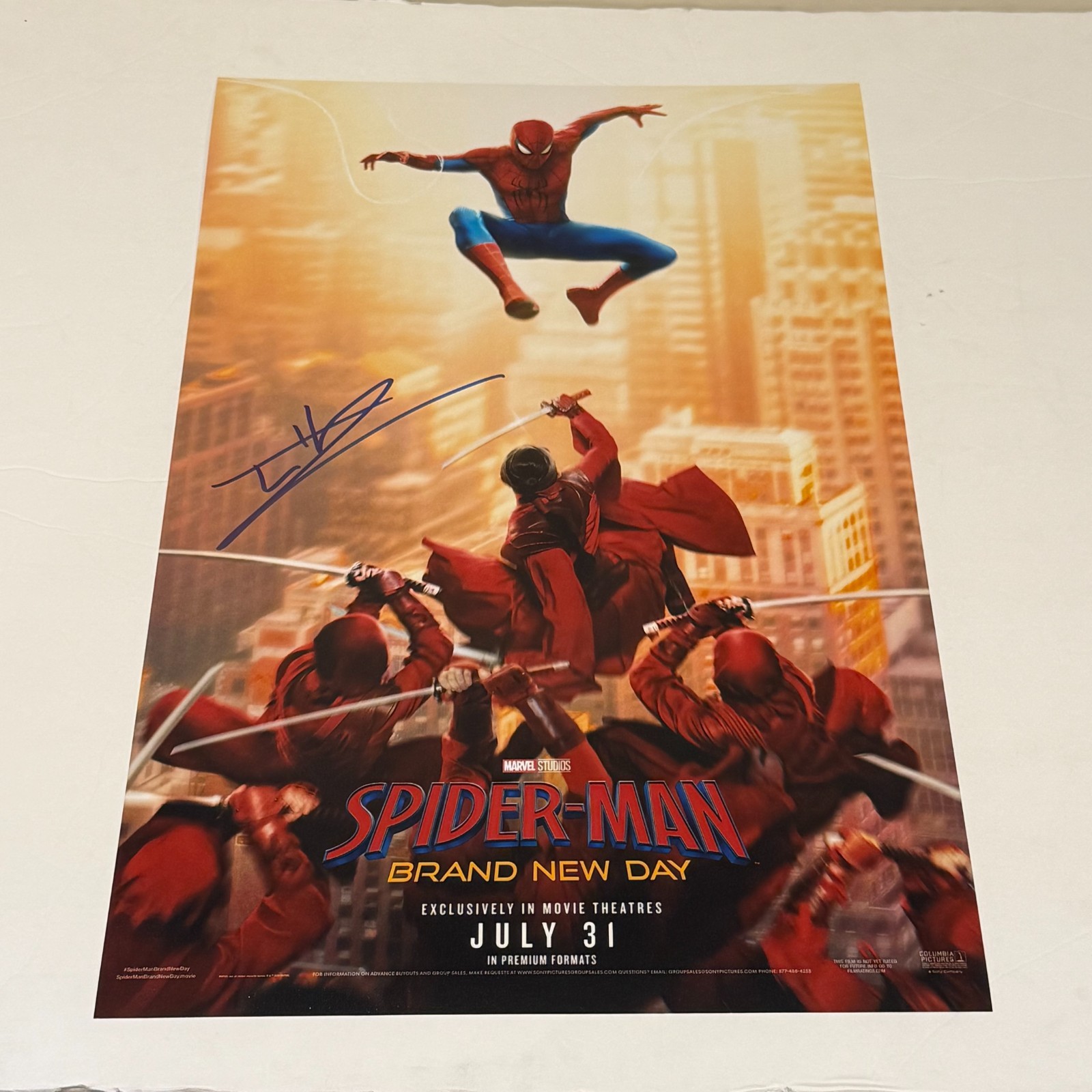 Tom Holland Autographed Spider-Man Brand New Day Marvel 11x17 Photo 7