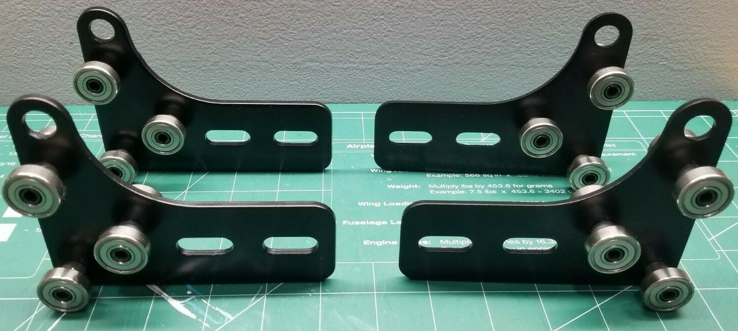 4 X trolley.  Fits Unistrut 1-5/8. DIY trailer bed lift. USA made.