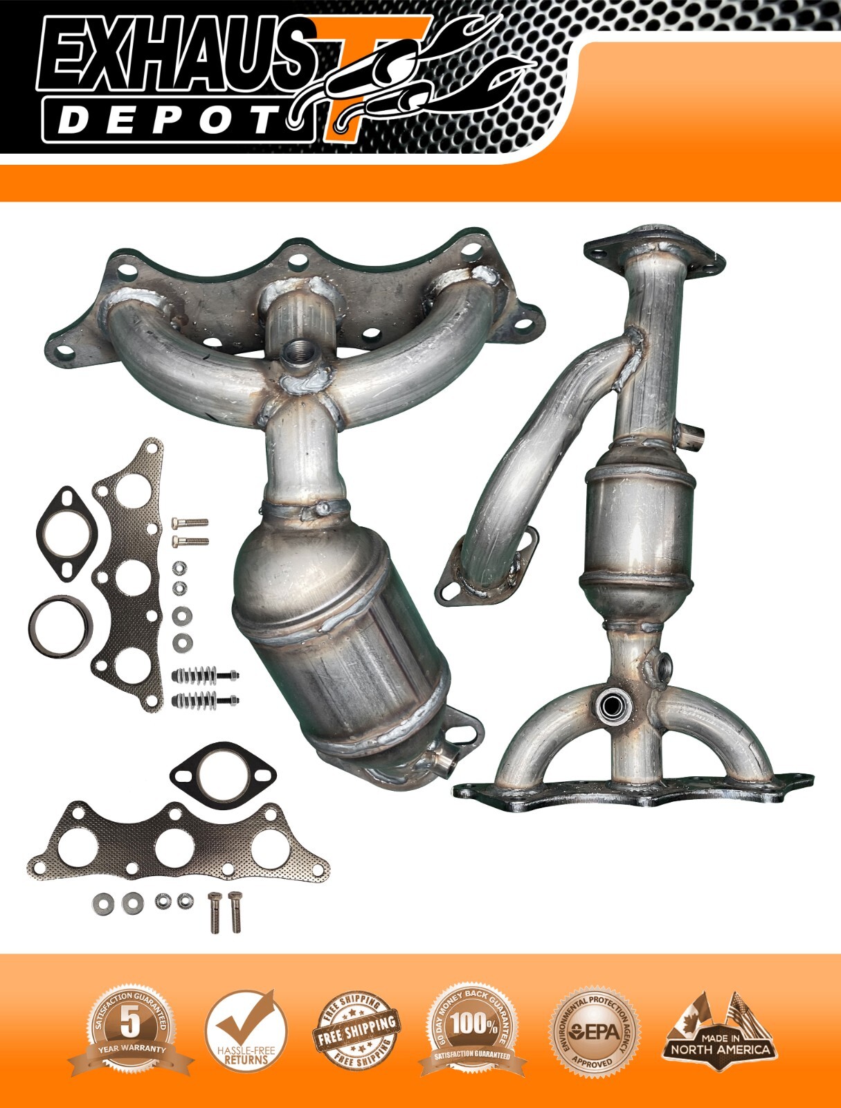 Manifold Catalytic Converter for Mitsubishi Endeavor 3.8L 2004-2011 Front & Rear