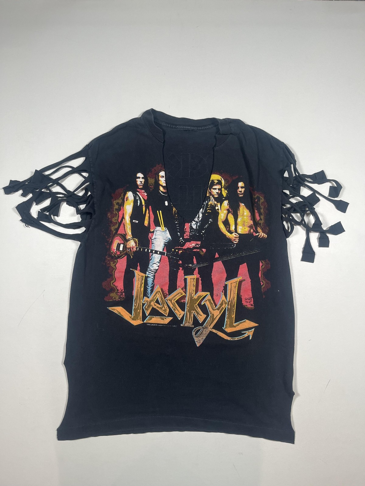 Vintage Jackyl Giant Shirt Mens Black 1993 Rock Band Tour Sleeveless 90s Read