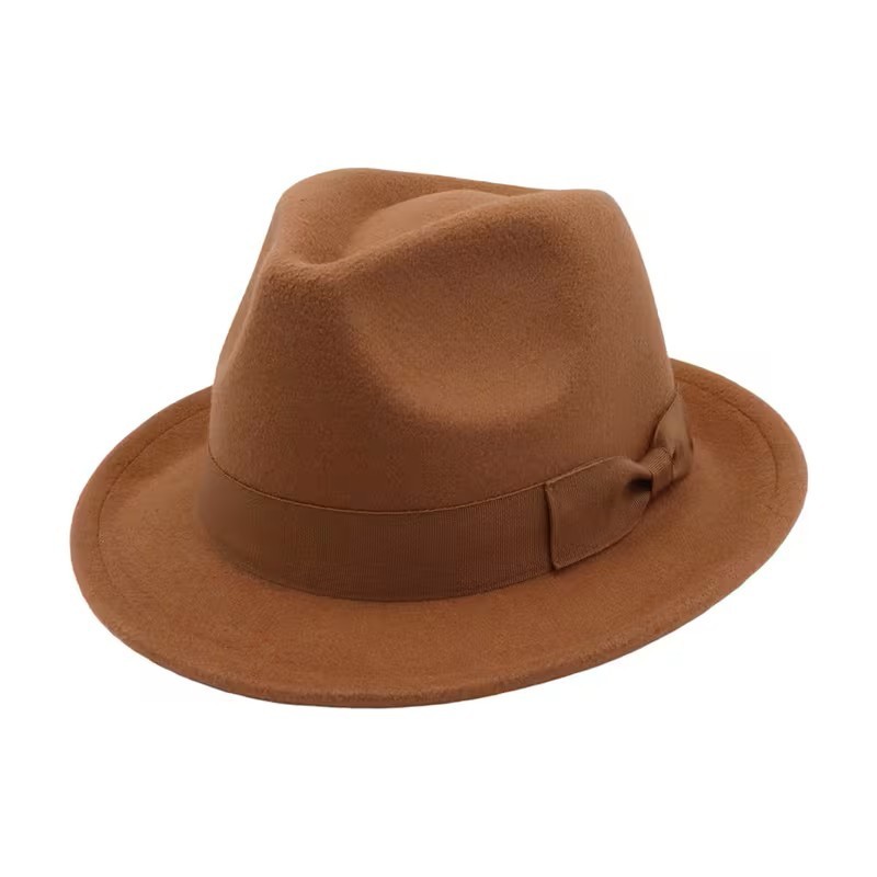 Vintage Fedora Hat Wide Brim Classic Gangster Church Dressy Trilby Unisex Cap Vintage Fedora Hat Wide Brim Classic Gangster Church Dressy Trilby Unisex Cap
