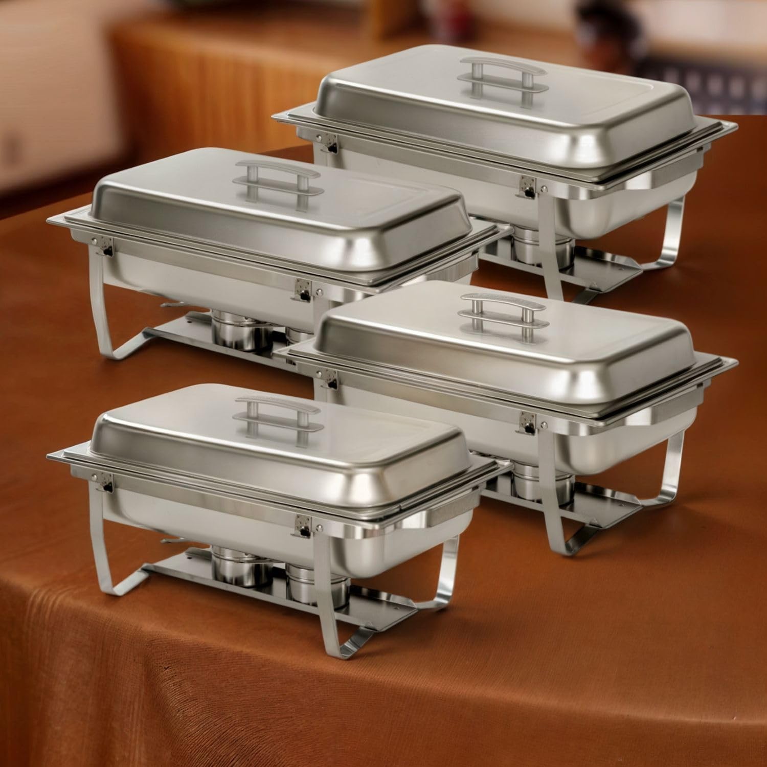 Alpha Living 4pk Stainless Chafing Dish Buffet Warmer Alpha Living 4pk Stainless Chafing Dish Buffet Warmer