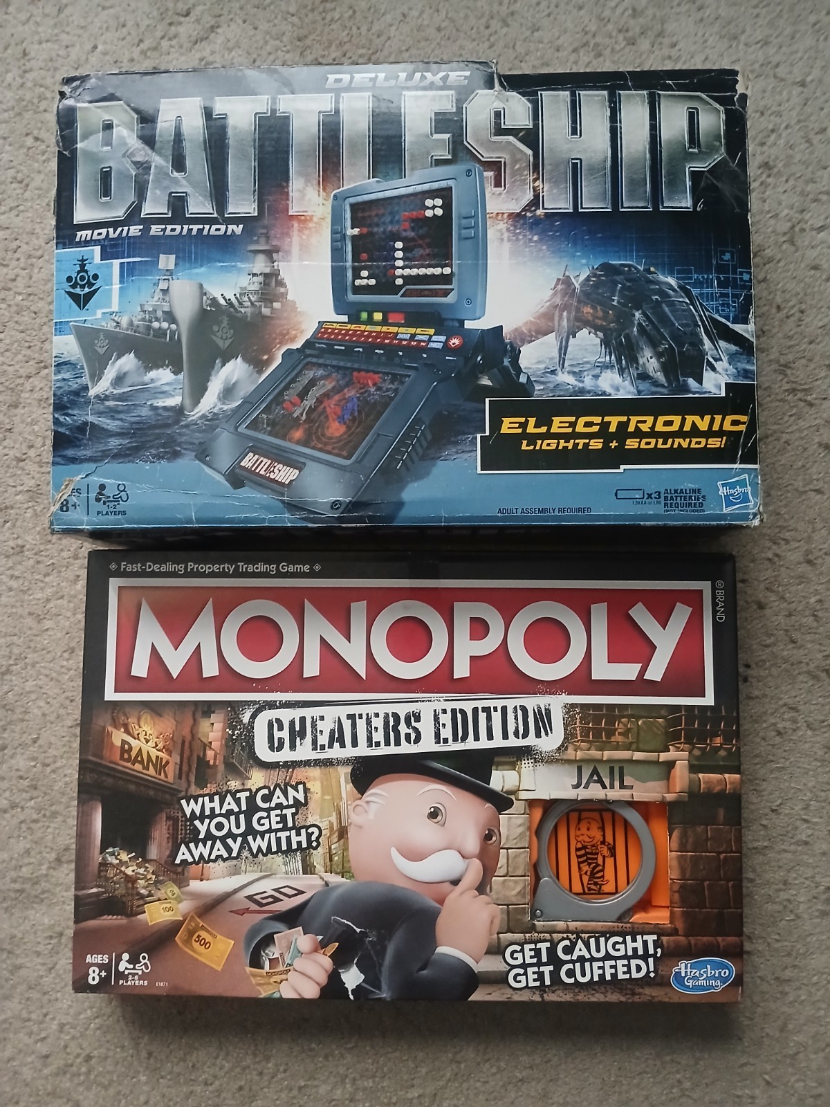 Monopoly Cheater\'s Edition + Electronic Battleship Deluxe Movie Edition