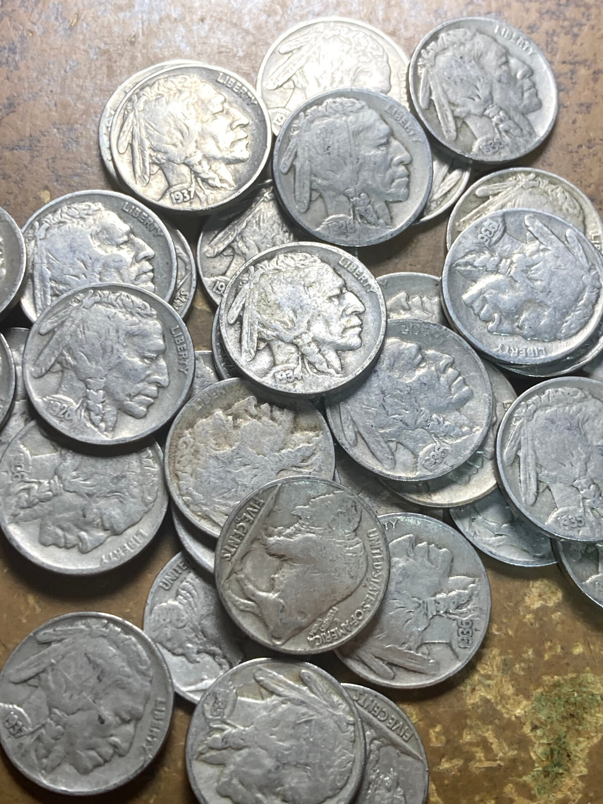BUFFALO NICKEL ROLL (40 COINS), BUFFALO NICKEL ROLL (40 COINS),