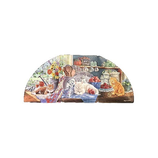 Lot Of Three Cats Home Sweet Home Art Plates Signed Mary Ann Lasher 19” X 8” Lot Of Three Cats Home Sweet Home Art Plates Signed Mary Ann Lasher 19” X 8”