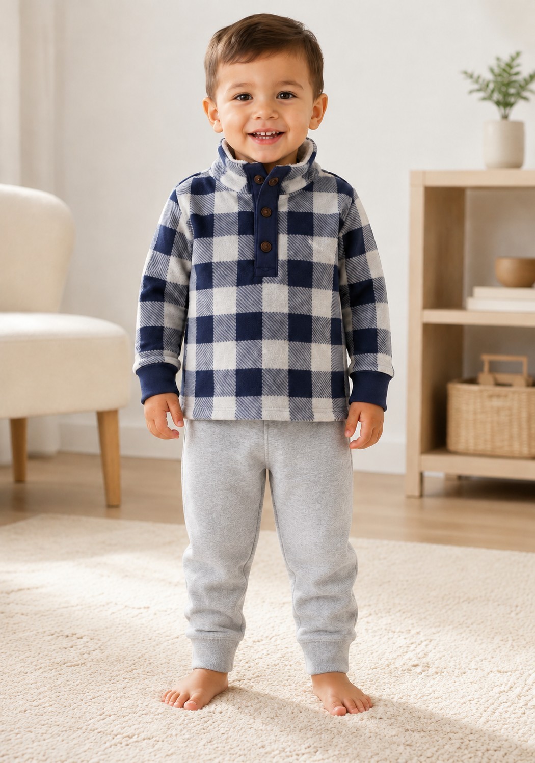 Carter's Toddler Boys' 2-Piece Fleece Pullover Top & Jogger Set 2T Carter's Toddler Boys' 2-Piece Fleece Pullover Top & Jogger Set 2T