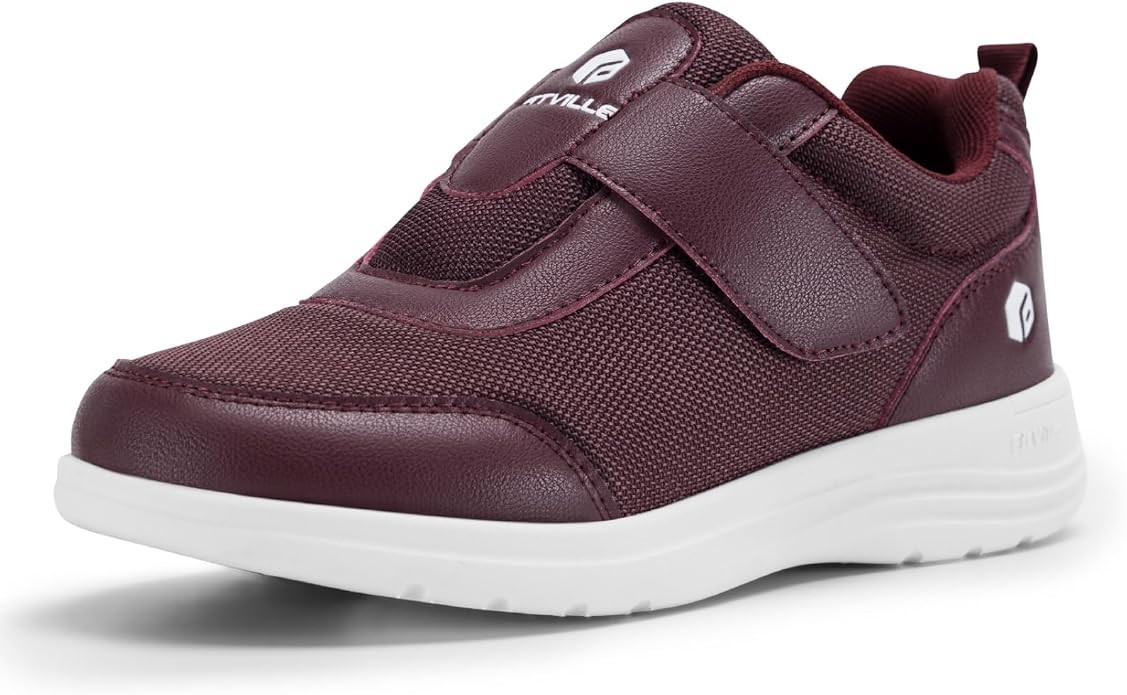 FitVille EasyTop StrapEase V4 Women\'s 8 EW Extra Wide Plum Diabetic Shoes NWT FitVille EasyTop StrapEase V4 Women\'s 8 EW Extra Wide Plum Diabetic Shoes NWT