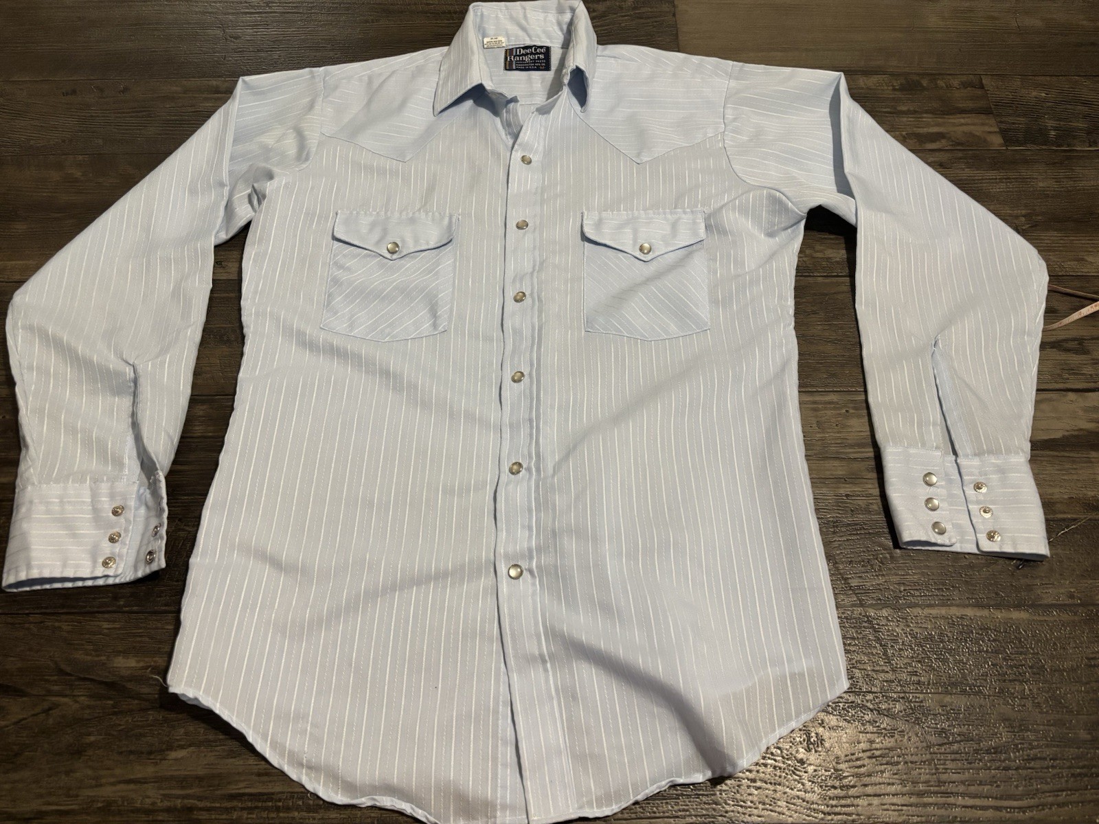 Vintage DeeCee Rangers Western Shirt Mens Medium blue Long Sleeve Pearl Snap Vintage DeeCee Rangers Western Shirt Mens Medium blue Long Sleeve Pearl Snap