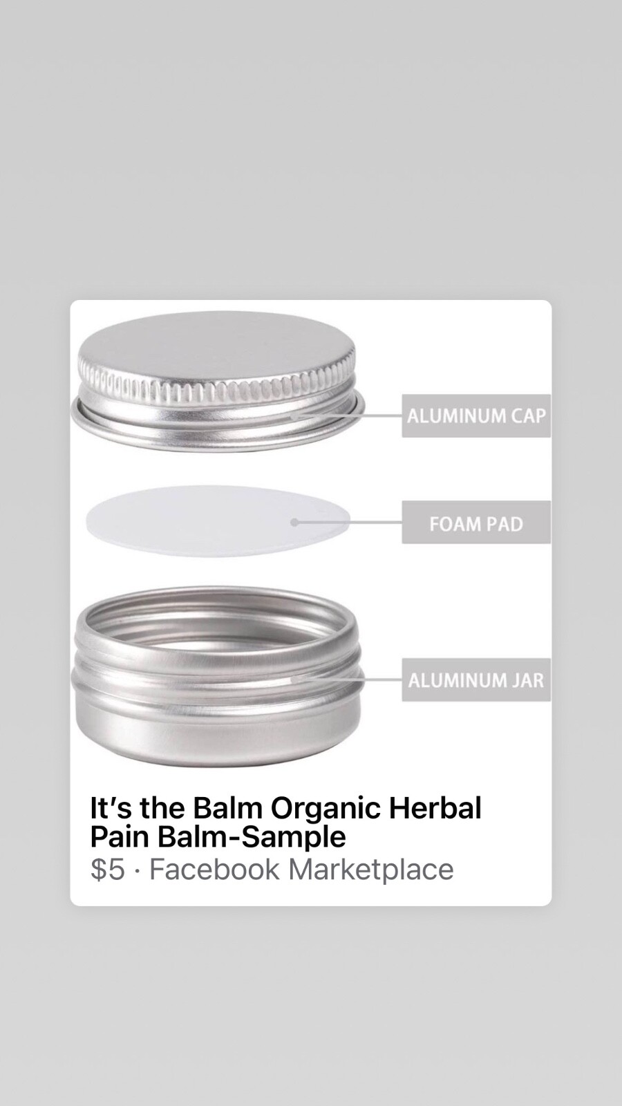 It’s the Balm Organic Herbal Pain Balm-Sample